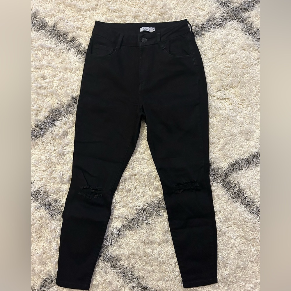 Rue 21 Black Ripped Jeans